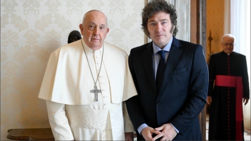A pesar de sus diferencias, Milei visitó al sumo pontífice el mes pasado en el Vaticano.