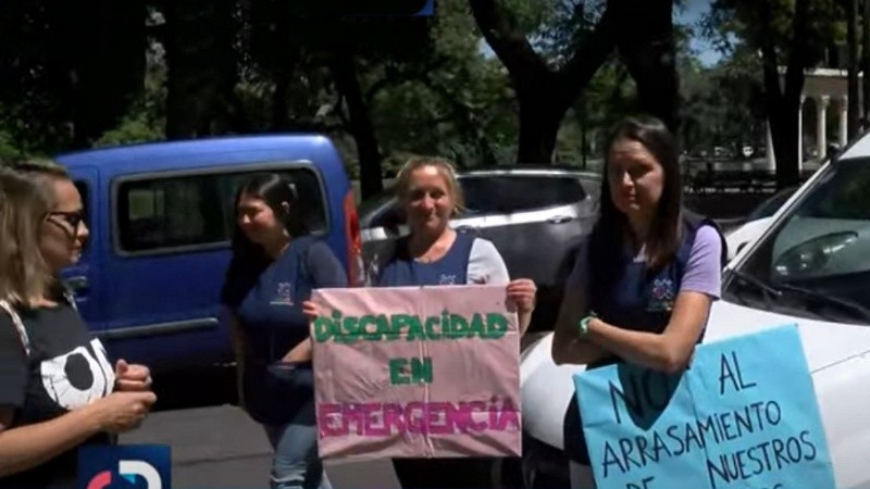 La zona del Parque Independencia mostró un panorama diferente este miércoles por la protesta.