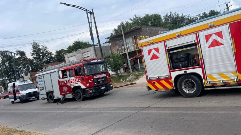 Bomberos Voluntarios y Zapadores trabajaron en conjunto.