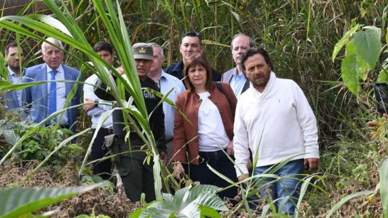 El gobernador salteño junto a la ministra Bullrich evaluando el Plan Güemes en la frontera con Bolivia